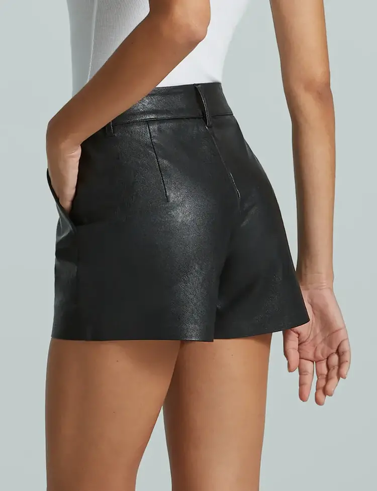 Commando Faux Leather Tailored Short Black