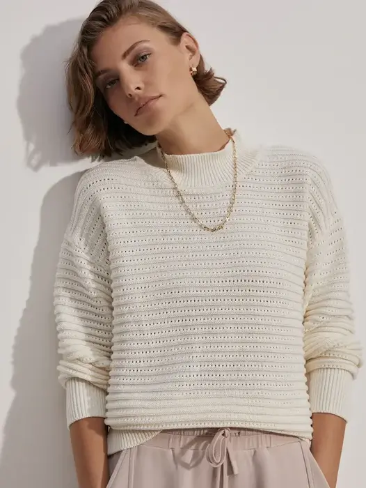 Varley  Hawley Half Zip Sweatshirt Taupe Marl - Tryst Boutique