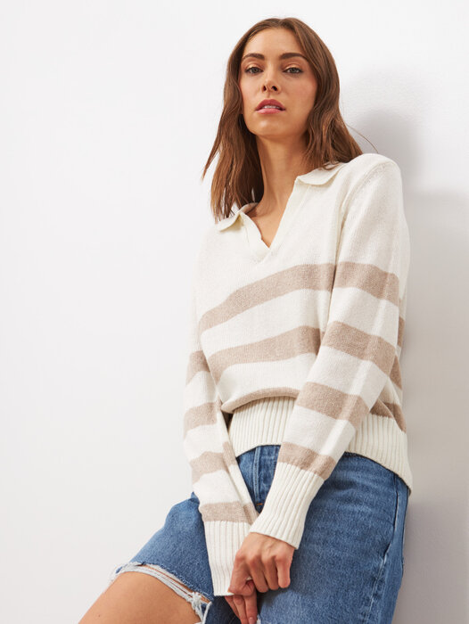  Contrast Guipure Lace Tie Back Fluffy Knit Sweater (Color :  White, Size : Medium) : Clothing, Shoes & Jewelry