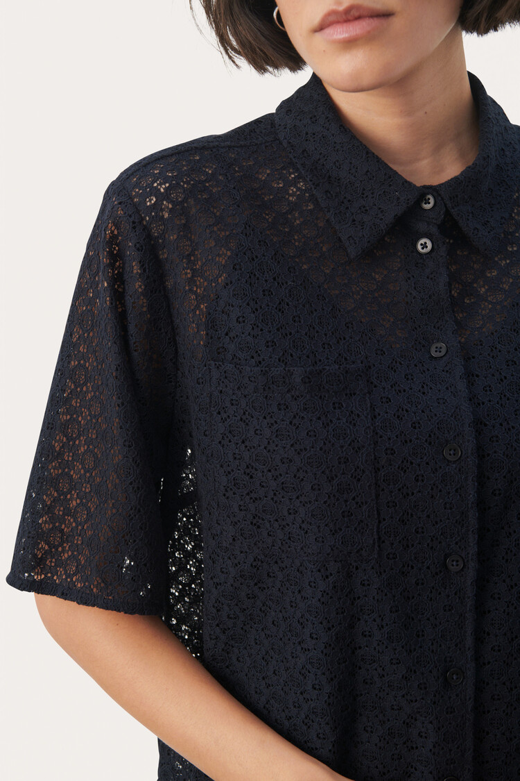 Part Two Ezra Shirt Dark Navy