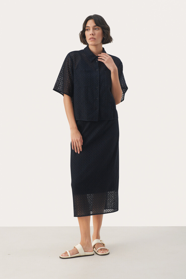 Part Two Ezra Shirt Dark Navy