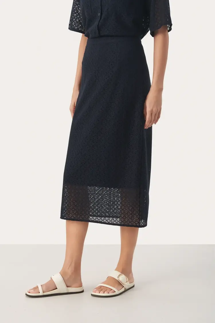 Part Two Emerie Skirt Dark Navy