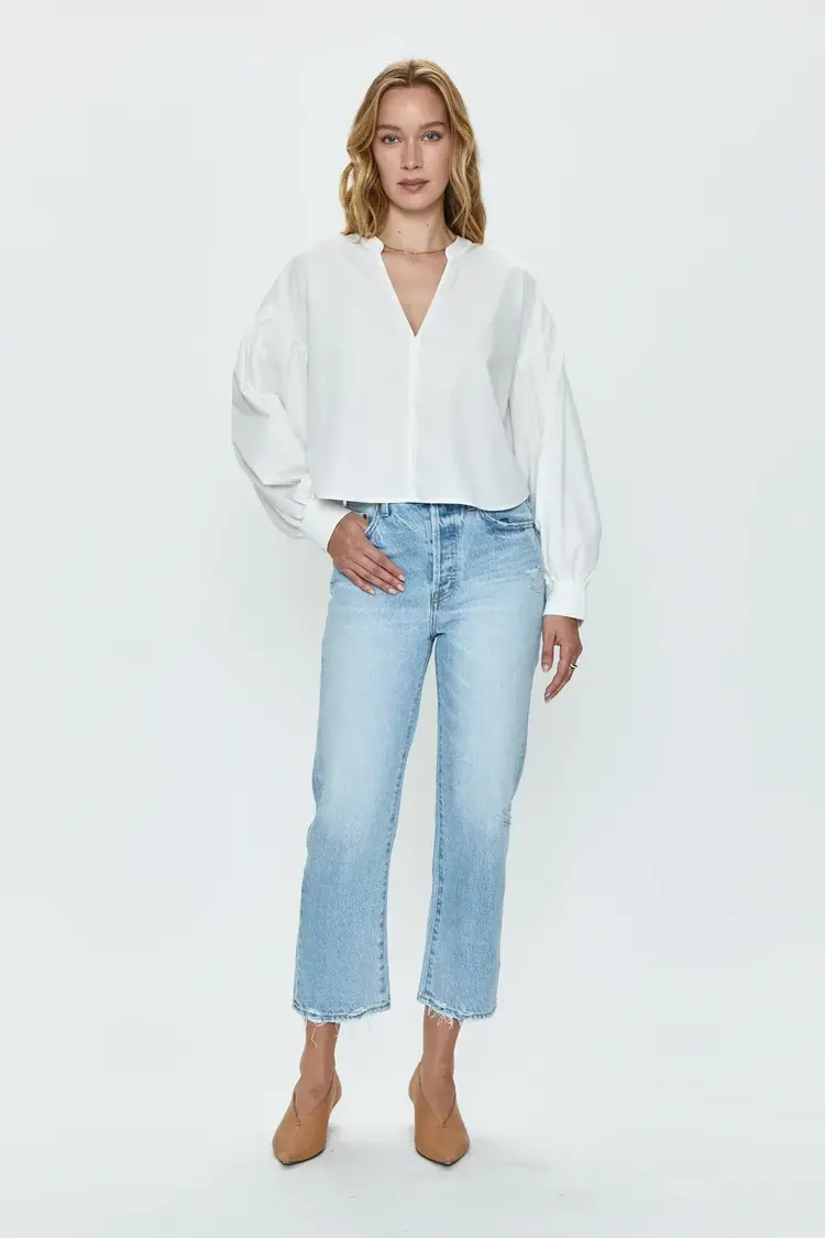 Pistola Cassie Crop Super High Rise Straight - Radiant Vin.