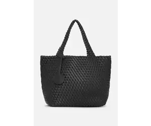 Ilse Jacobsen Reversible Woven Tote Black/Gunmetal