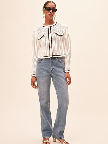 Suncoo Ralph Wide Straight Jeans Blue