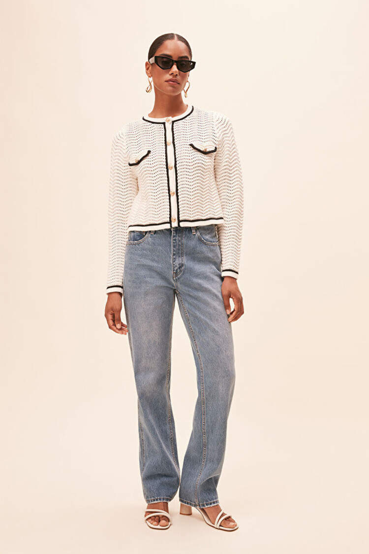 Suncoo Ralph Wide Straight Jeans Blue