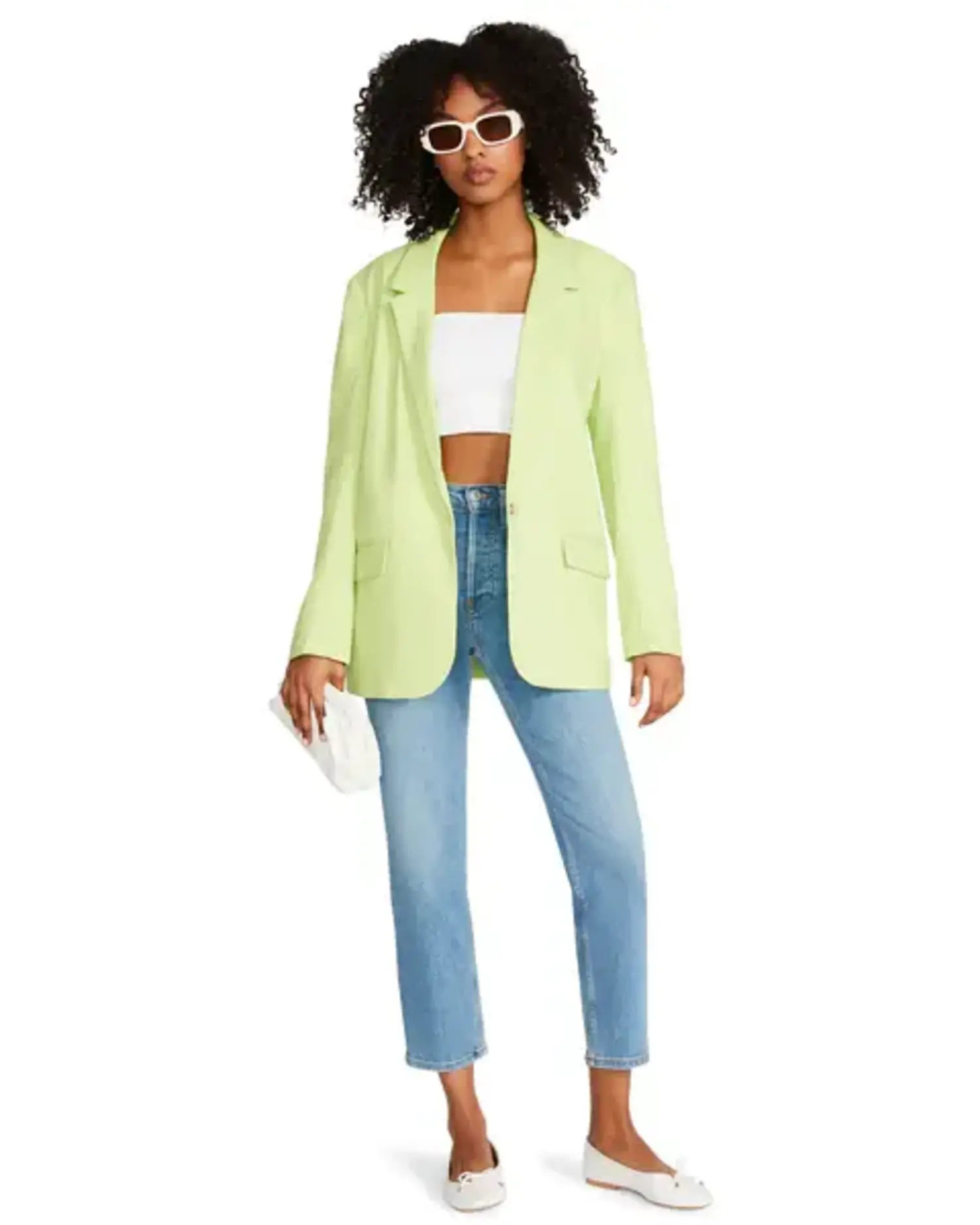 Steve Madden  Payton Blazer Luminary Green - Tryst Boutique