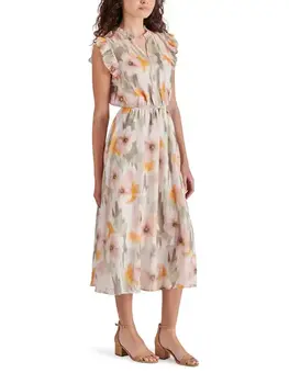 Velvet By Graham & Spencer Jena Silk Cotton Voile Dress Cameo