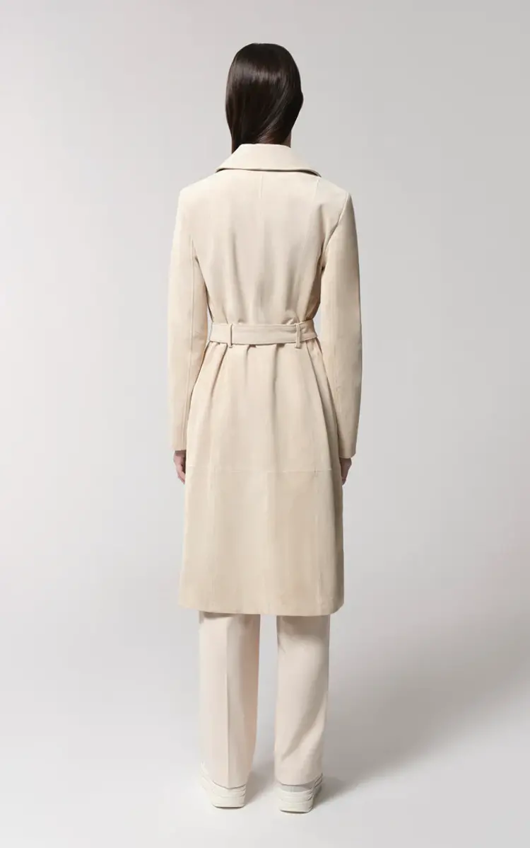 Soia & Kyo Alexis Suede Trench Coat Mist