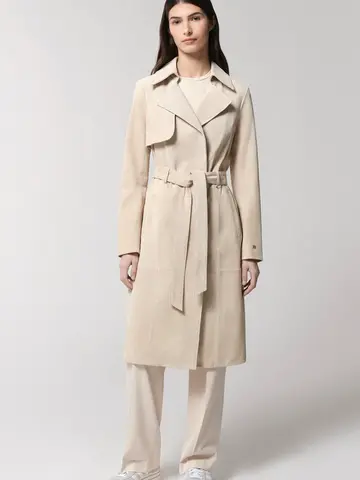 Soia & Kyo Alexis Suede Trench Coat Mist
