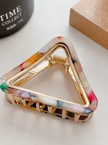 Swoon Beauty Ariel Acetate & Metal Claw Clip Rainbow