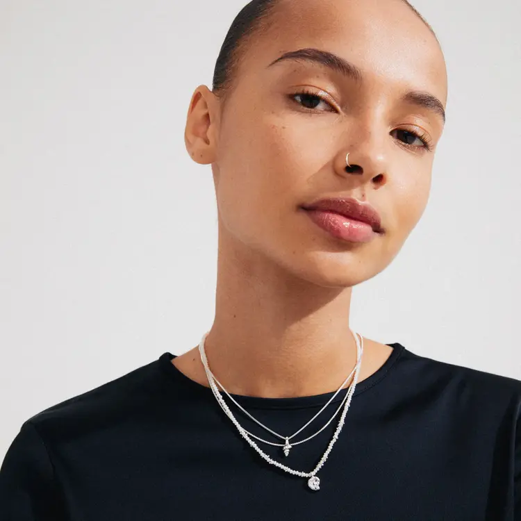 Pilgrim Jewellery Sea 3-in-1 Necklace Set White Silver