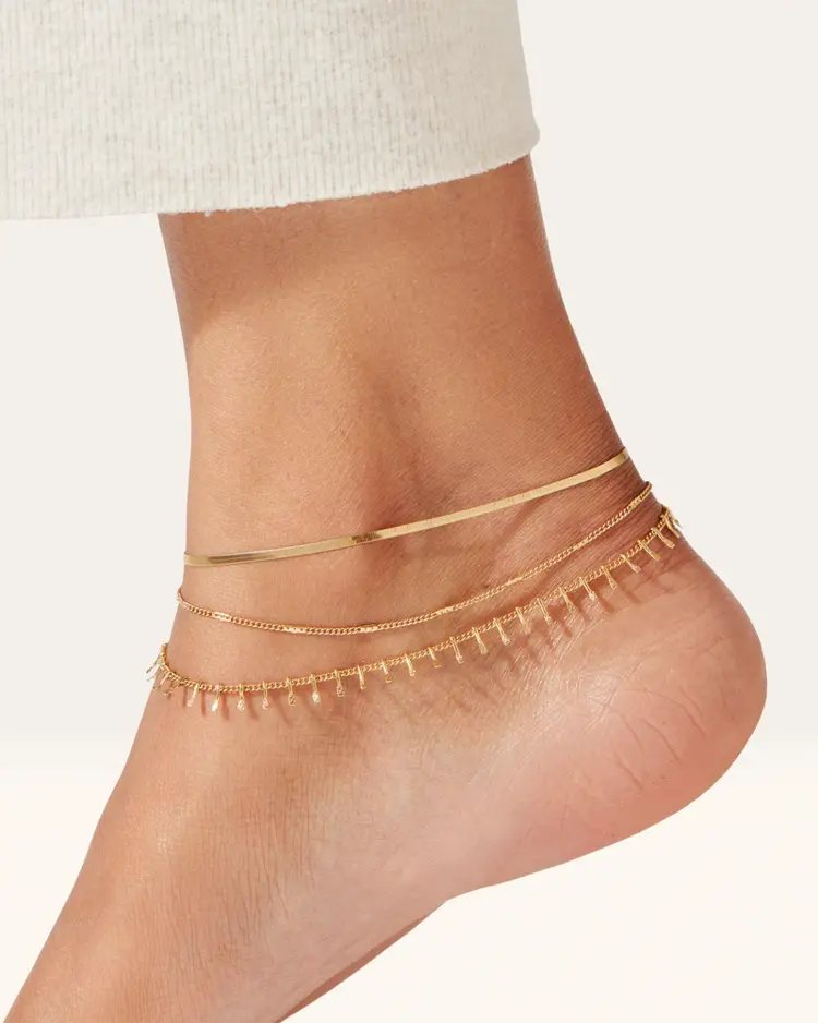 Jenny Bird Surfside Anklet Gold