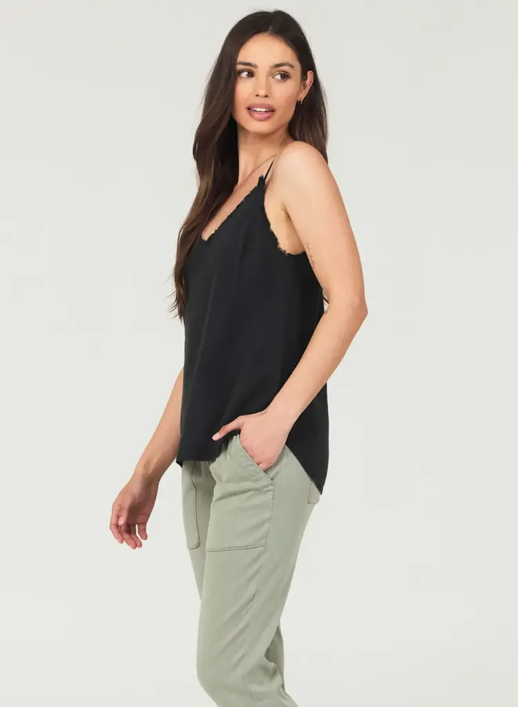 Bella Dahl Frayed Cami Vintage Black