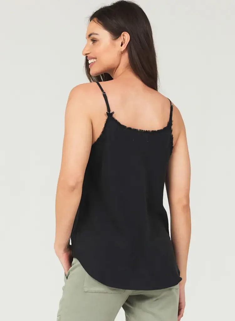 Bella Dahl Frayed Cami Vintage Black