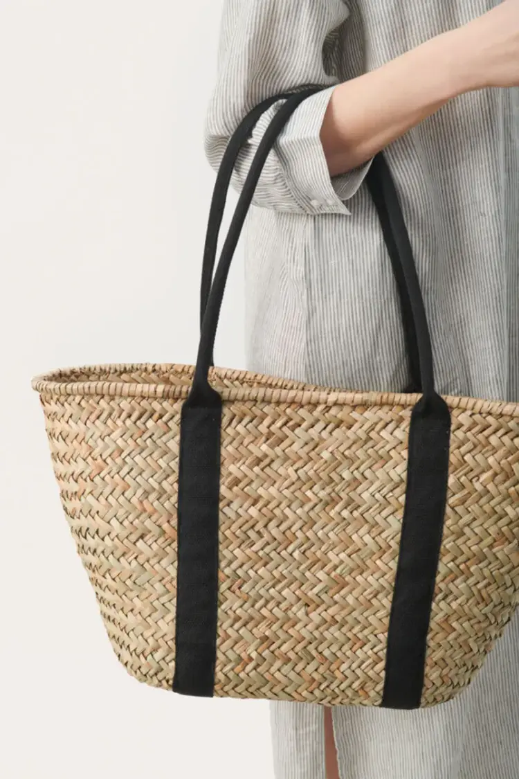 Part Two Geske Rattan Bag Natural Raw