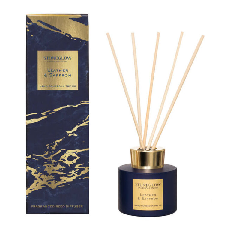 Stoneglow Leather & Saffron Reed Diffuser