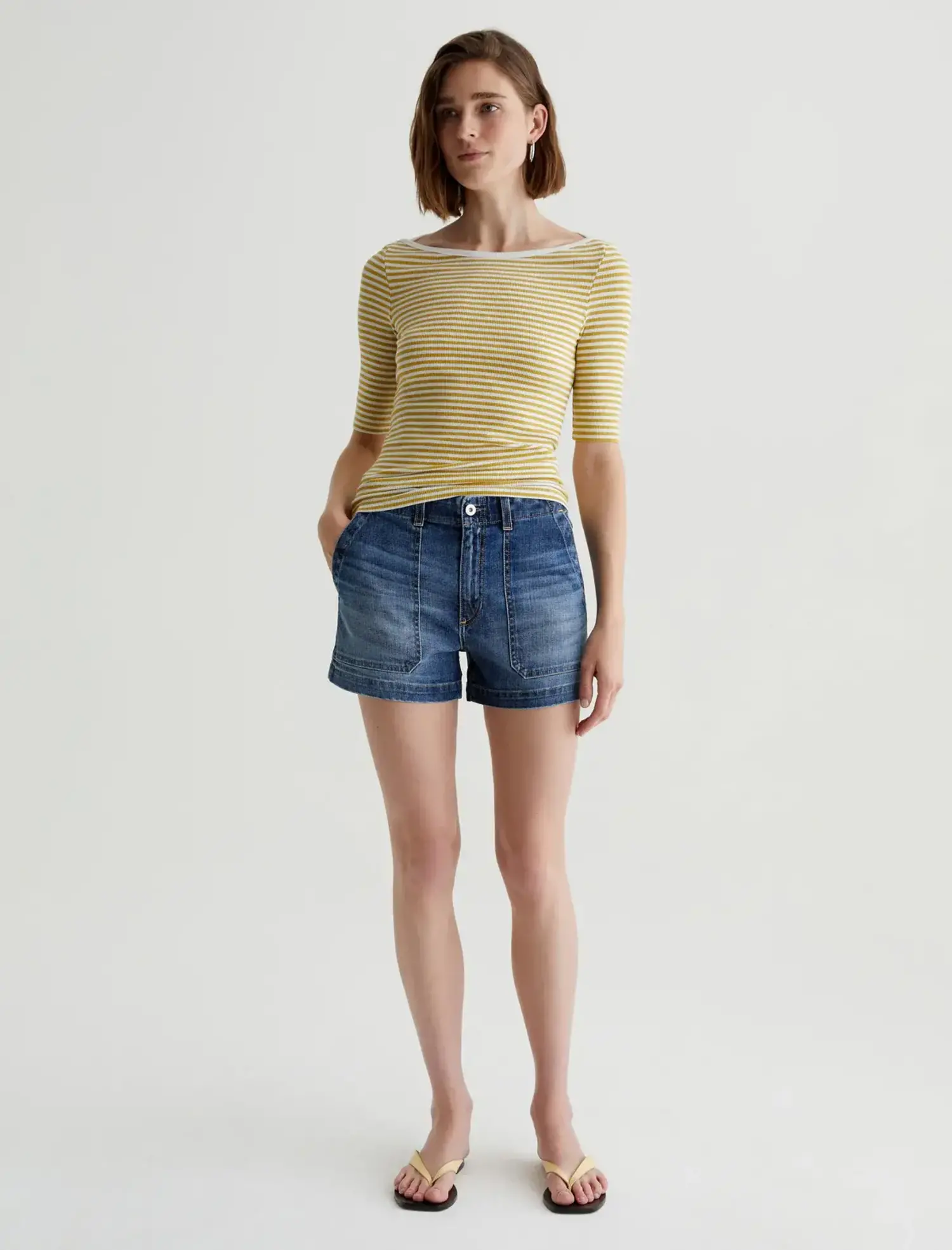 High waisted denim shorts boutique discount