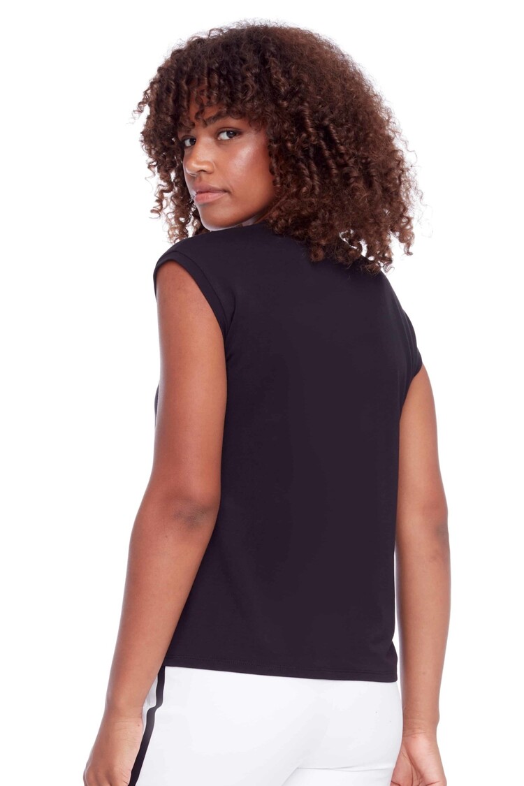 Vanessa Drawstring Top Black