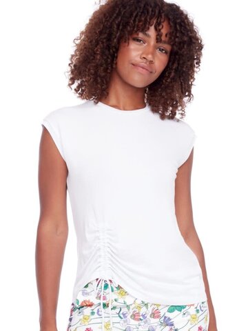 Vanessa Drawstring Top White