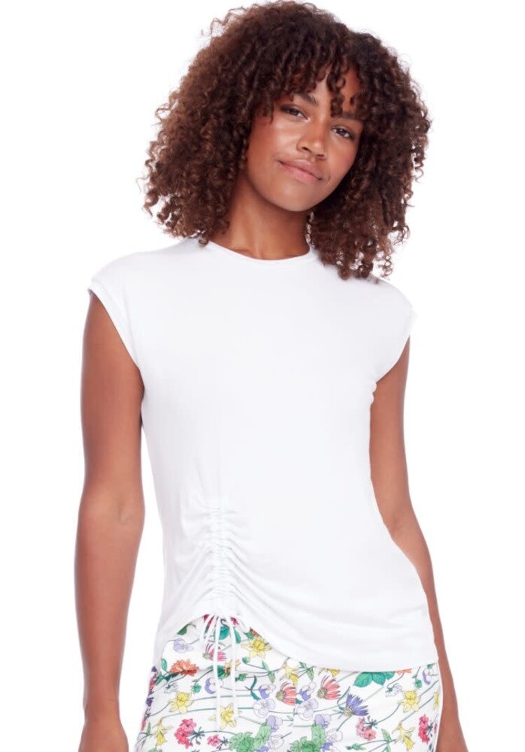 Vanessa Drawstring Top White