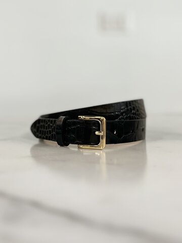 Brave Leather Millie Belt Black/Gold Hardware Barcelona