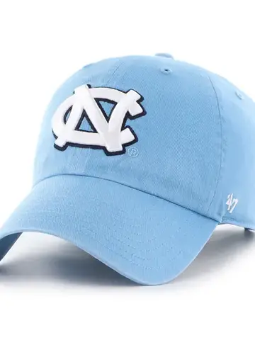47 Brand NCAA Clean Up Cap North Carolina Tarheels
