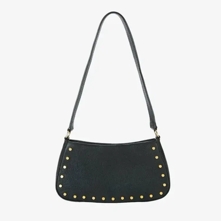 Brave Leather Stefani Studded Bag Black Nappa Leather