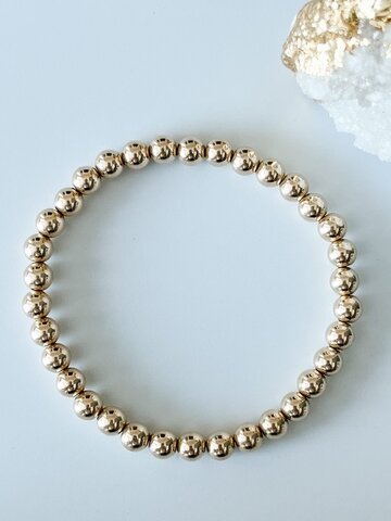 Miren Nekane Jewelry Olivia 2 Gold Fill Beaded Bracelet 5mm