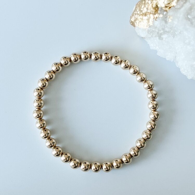 Miren Nekane Jewelry Olivia 2 Gold Fill Beaded Bracelet 5mm