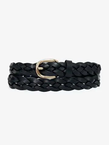 Brave Leather Avani Woven Belt Black Vachetta