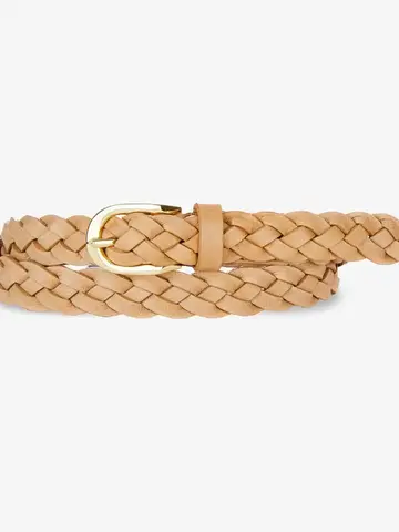 Brave Leather Avani Woven Belt Nude Nappa