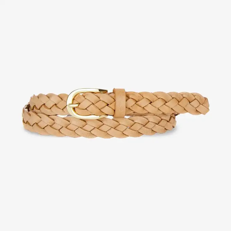 Brave Leather Avani Woven Belt Nude Nappa