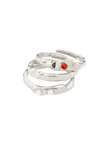Pilgrim Jewellery TRUST Recycled Ring 3 in 1 Set Silver