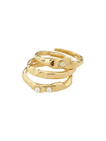 Pilgrim Jewellery TRUST Recycled Ring 3 in 1 Set Gold