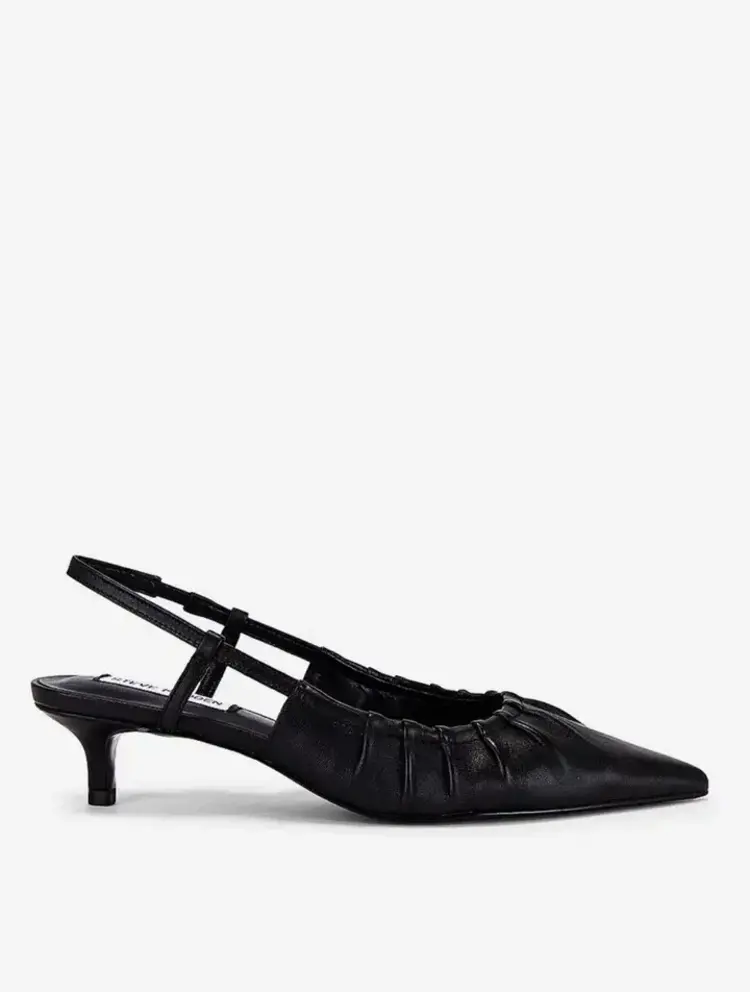 Steve Madden Syrah Sling Back Kitten Heel Black