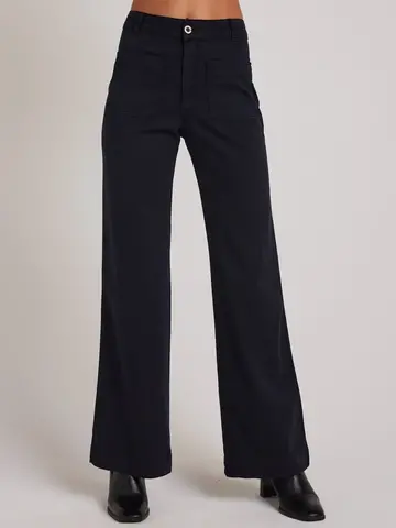 Bella Dahl Lola Two Pocket Wide Leg Soft Black