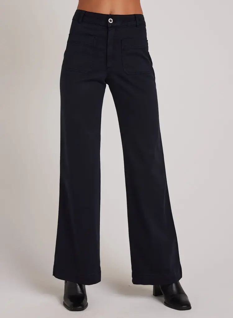 Bella Dahl Lola Two Pocket Wide Leg Soft Black