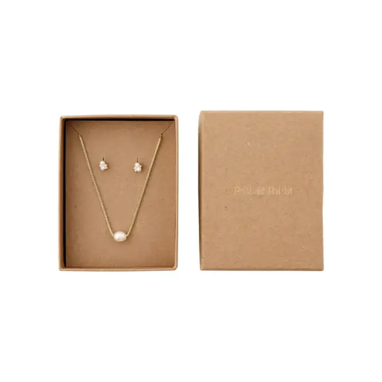 Pilgrim Jewellery ALAYAH Gift Set Necklace & Stud Earrings Gold
