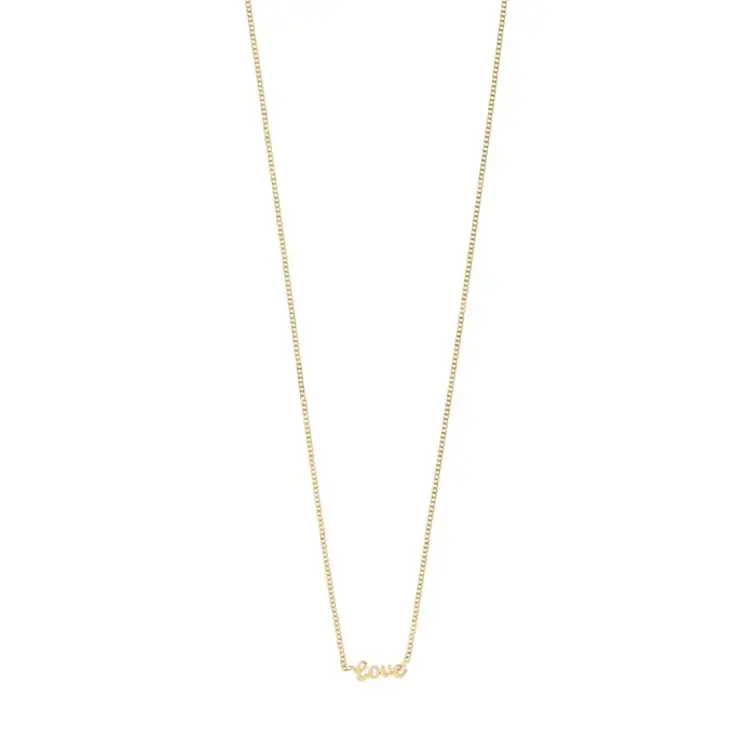 Pilgrim Jewellery LOVE Recycled Necklace Gold