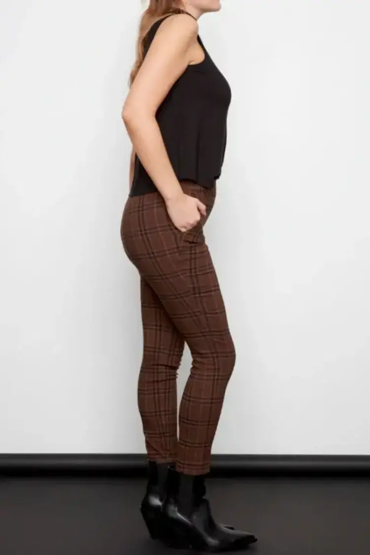 I Love Tyler Madison Gwyneth Pant Chestnut Plaid