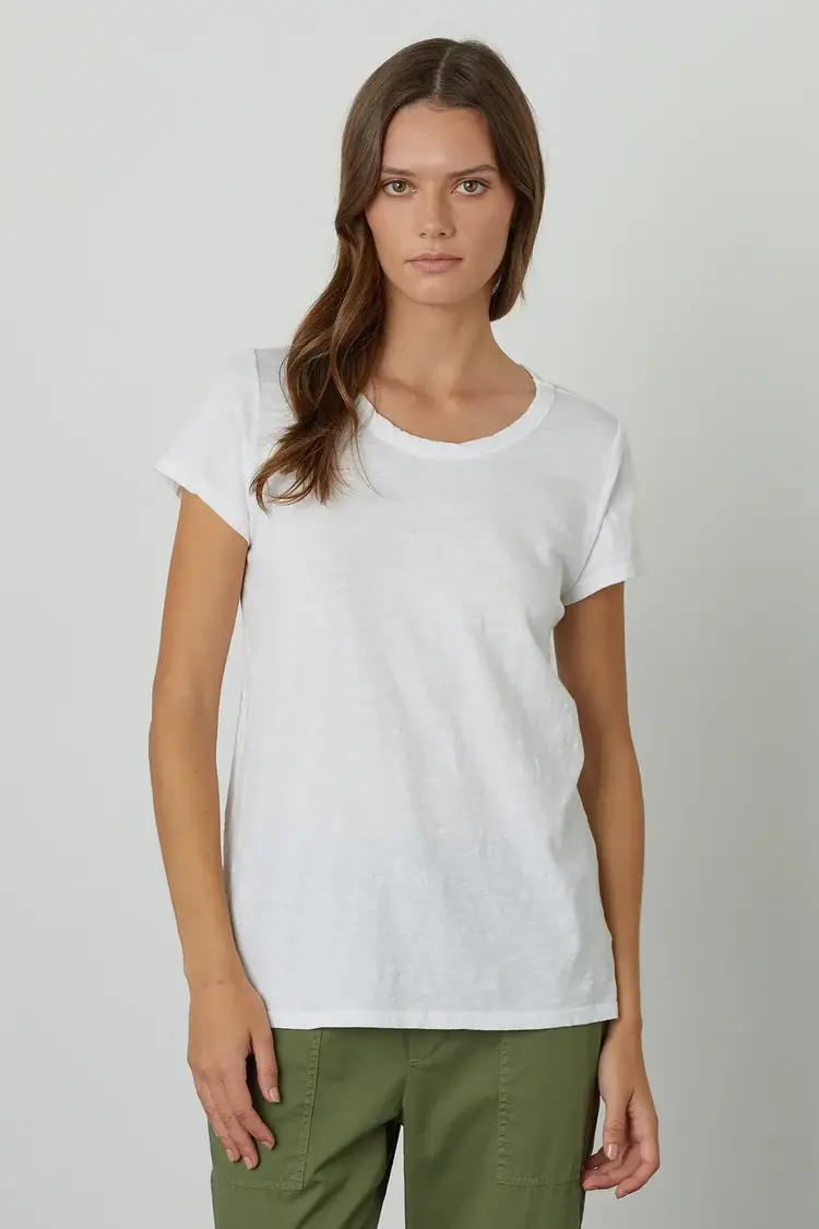 Velvet Tilly Crew Neck Tee White