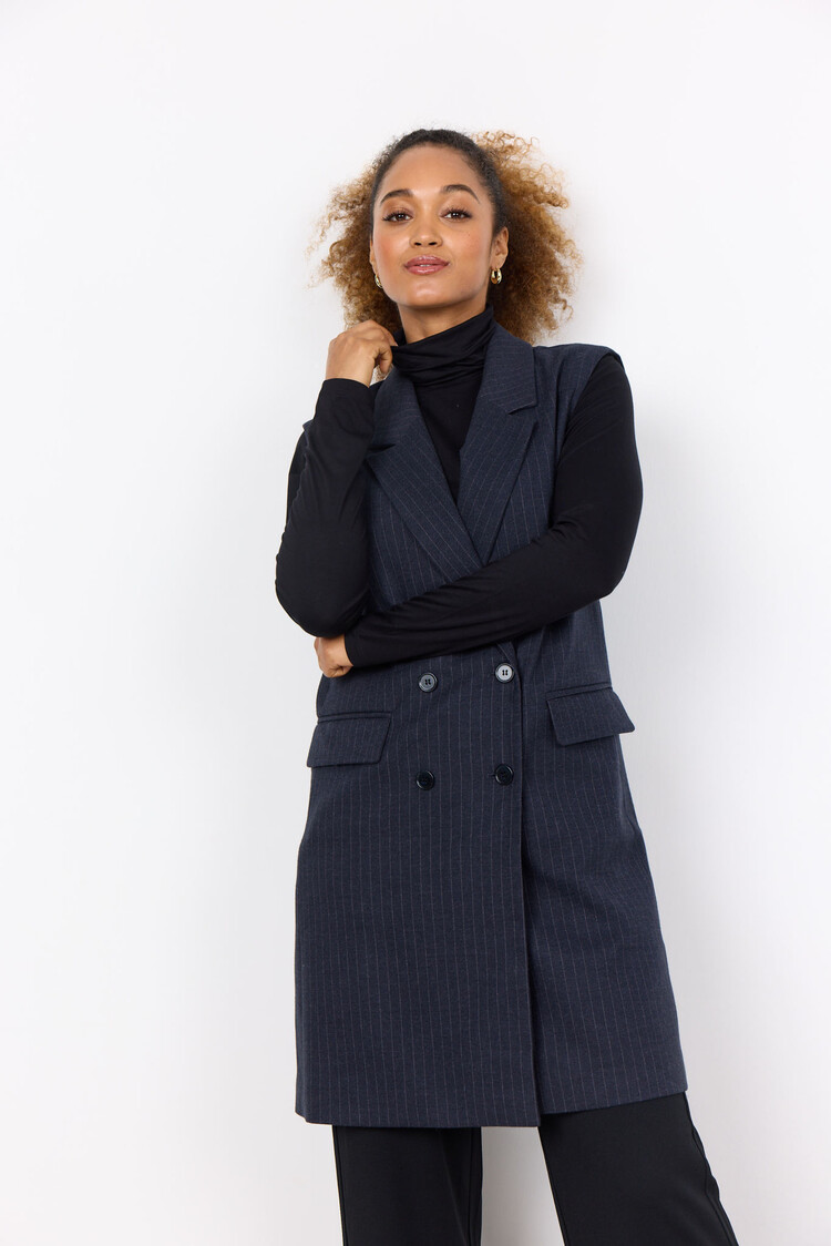 Soyaconcept Isabelle 3 Waistcoat Blue Iris