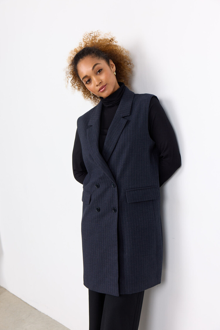 Soyaconcept Isabelle 3 Waistcoat Blue Iris