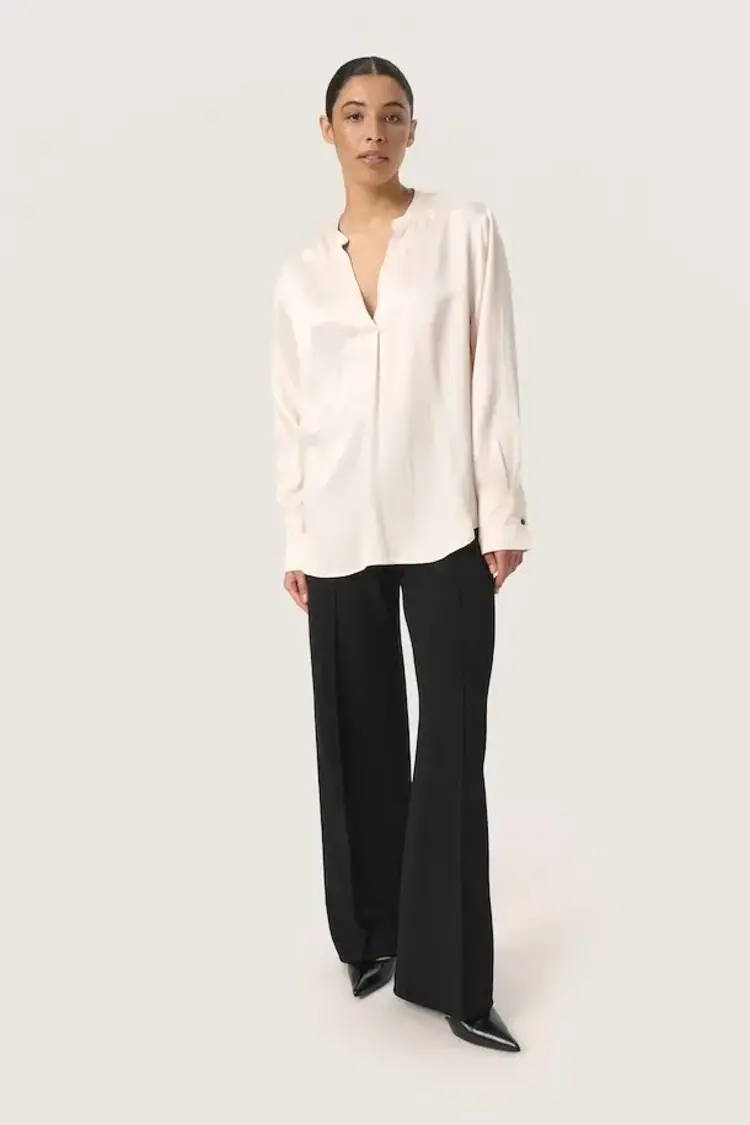 Soaked in Luxury Evaline Blouse Whitecap Grey