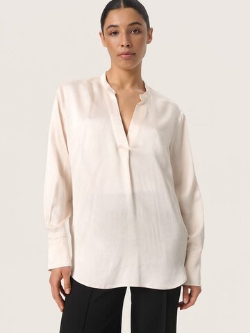 Soaked in Luxury Evaline Blouse Whitecap Grey