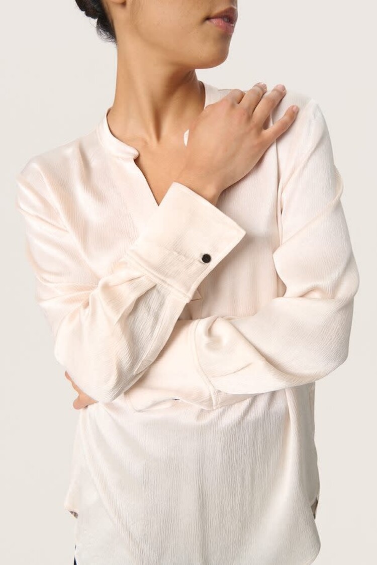 Soaked in Luxury Evaline Blouse Whitecap Grey