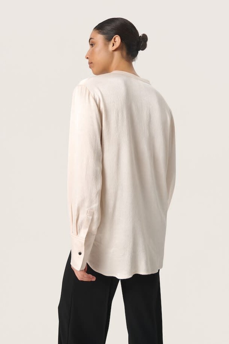 Soaked in Luxury Evaline Blouse Whitecap Grey
