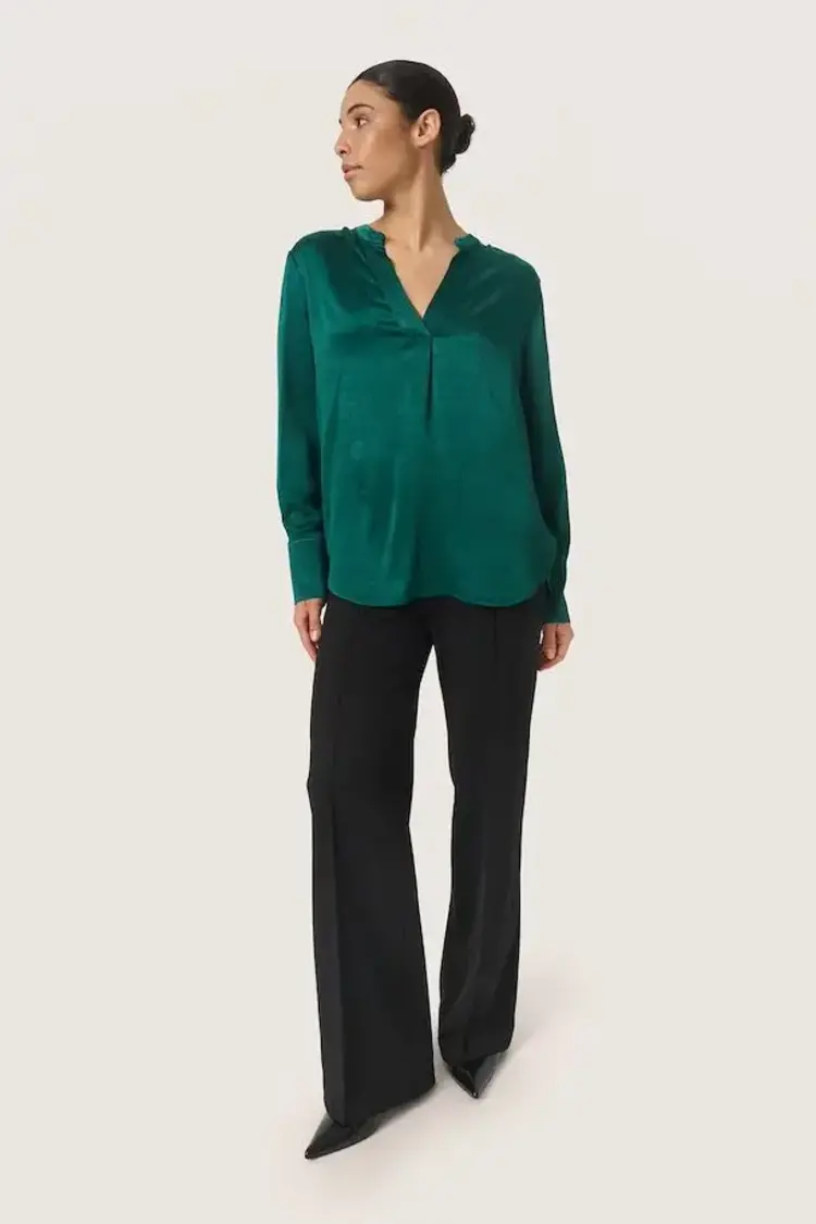 Soaked in Luxury Evaline Blouse Rain Forest