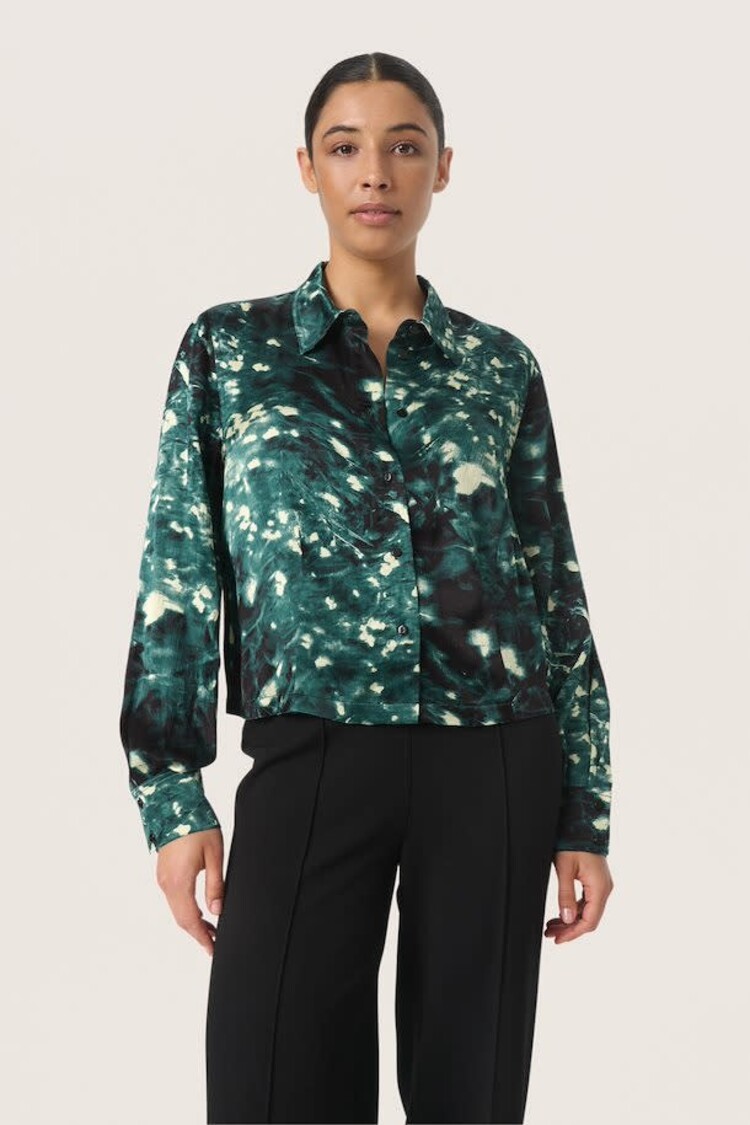 Soaked in Luxury Mira Blouse Rain Forest Splash